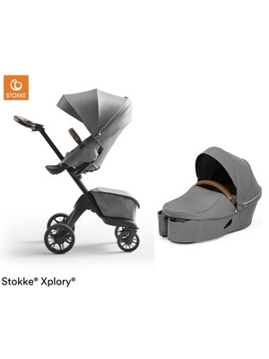 Stokke Xplory X Pushchair & Carry Cot- Modern Grey